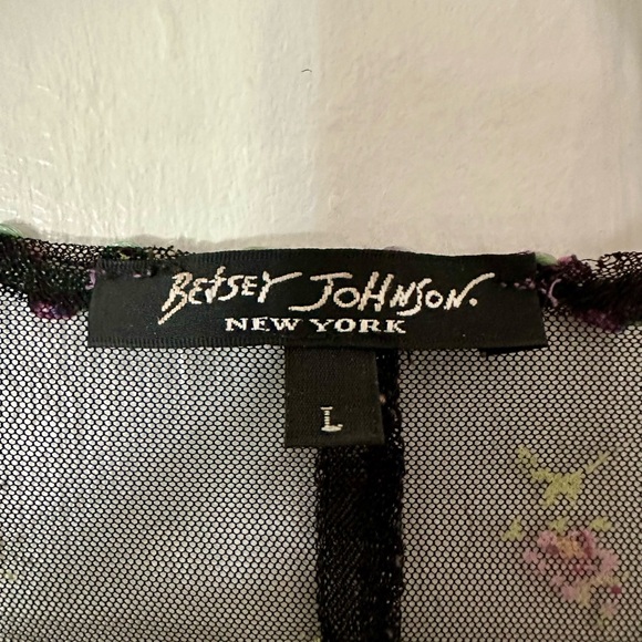 Sheer Black and Purple Floral Top - Picture 4 of 7